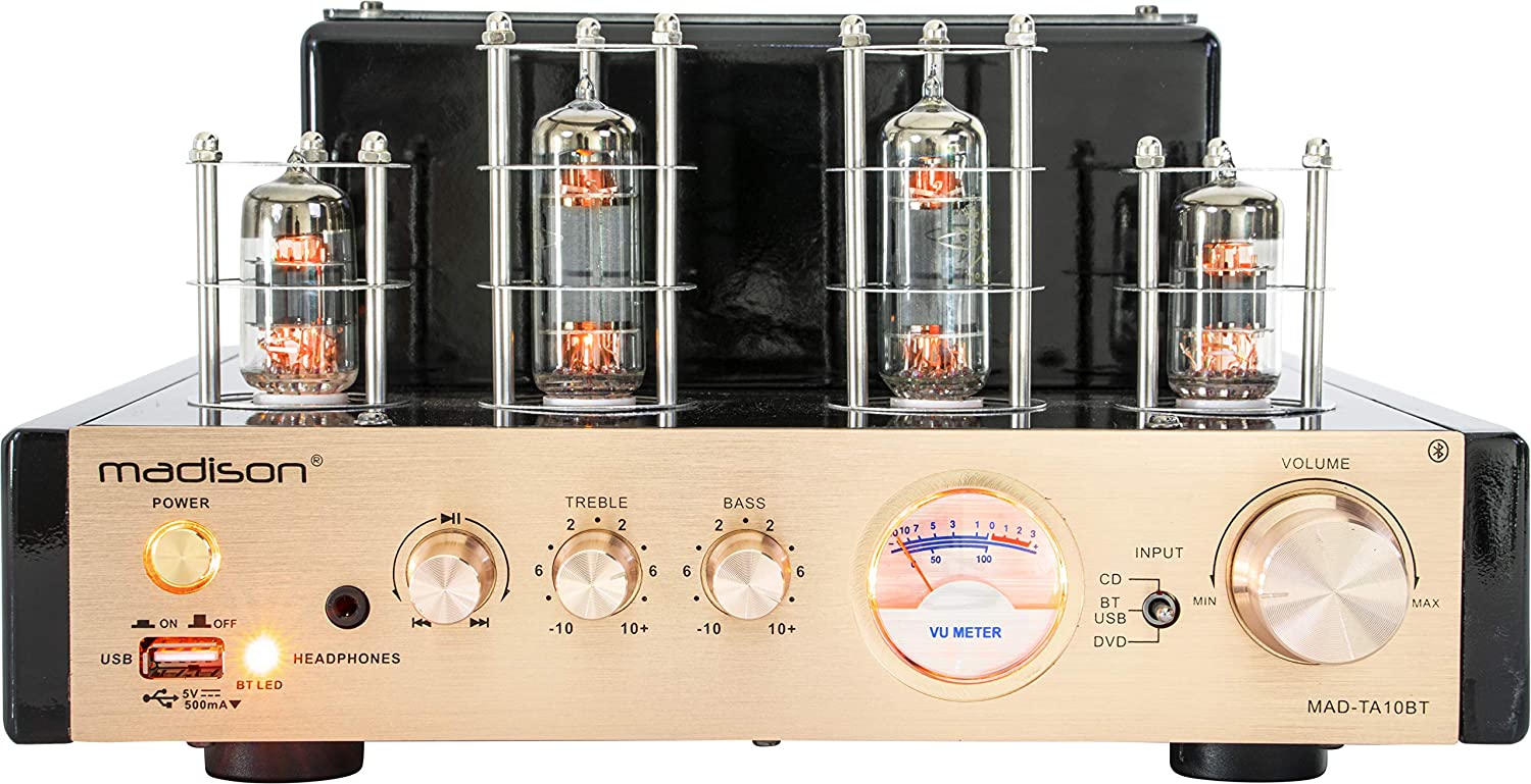 MADISON MAD-TA10BT AMPLIFICADOR HIFI A VALVULAS CON USB/BLUETOOTH
