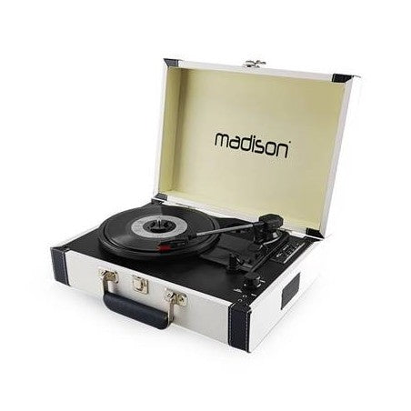 MADISON RETROCASE CREMA TOCADISCOS MALETIN USB - BLUETOOTH