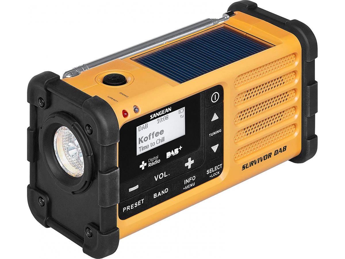 SANGEAN MMR88 RADIO EMERGENCIA SOLAR CON LINTERNA Y DINAMO