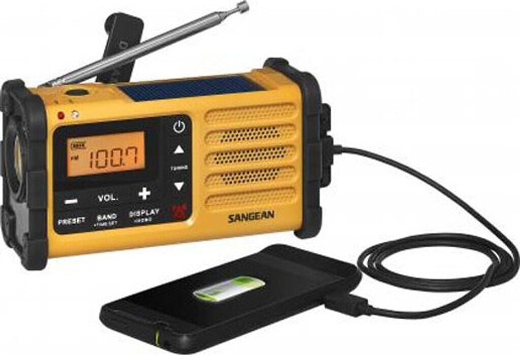 SANGEAN MMR88 RADIO EMERGENCIA SOLAR CON LINTERNA Y DINAMO